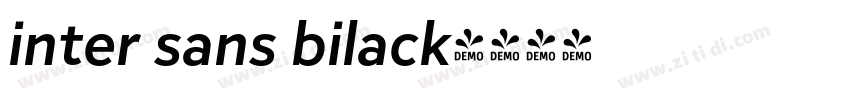 inter sans bilack字体转换